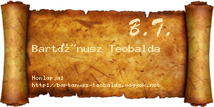 Bartánusz Teobalda névjegykártya
